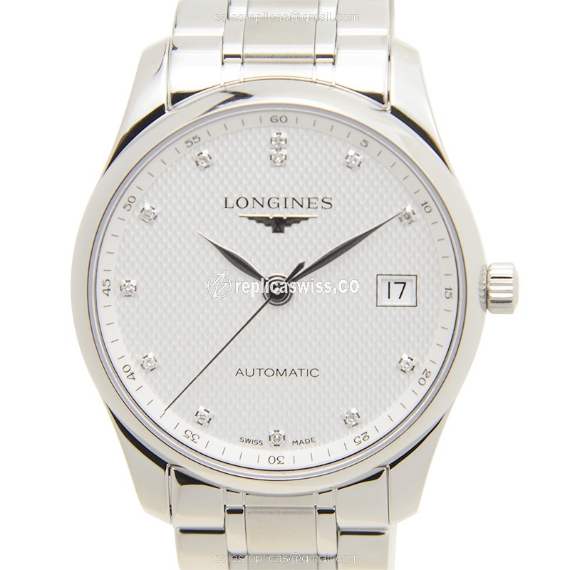 Longines L2.518.4.77.6 Replica - Automatic - Silver Dial - Steel Clasp - Luxury Replica MASTER Watch