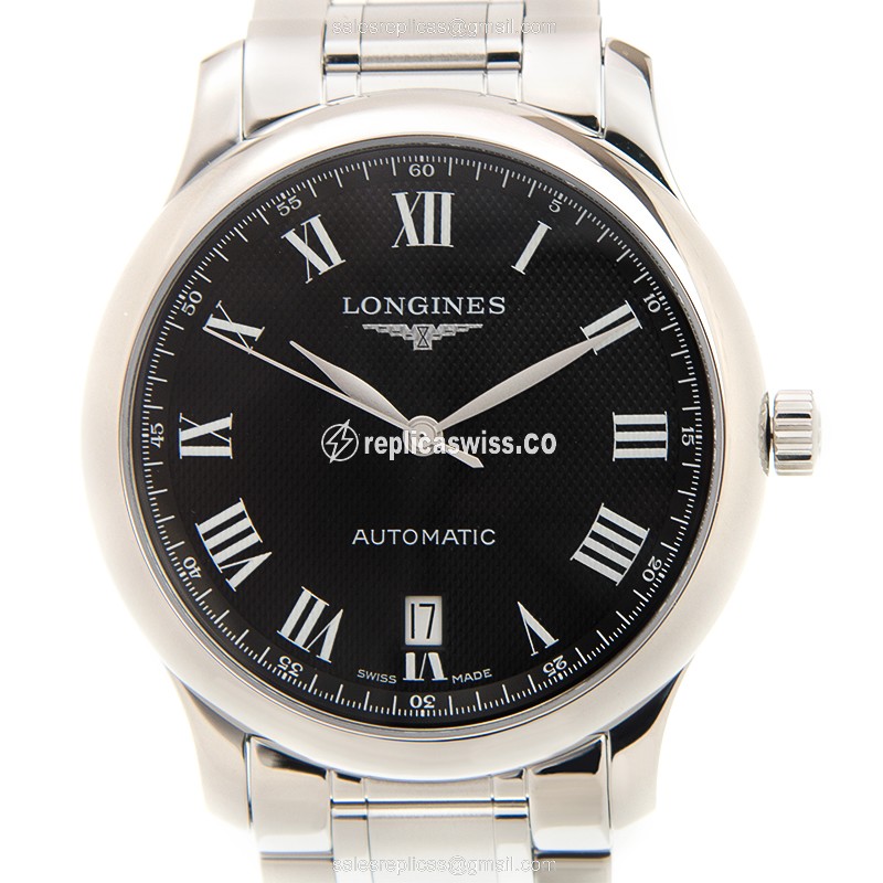 Longines L2.628.4.51.6 Replica - Automatic - Black Dial, Steel Case - Luxury Replica MASTER Watch