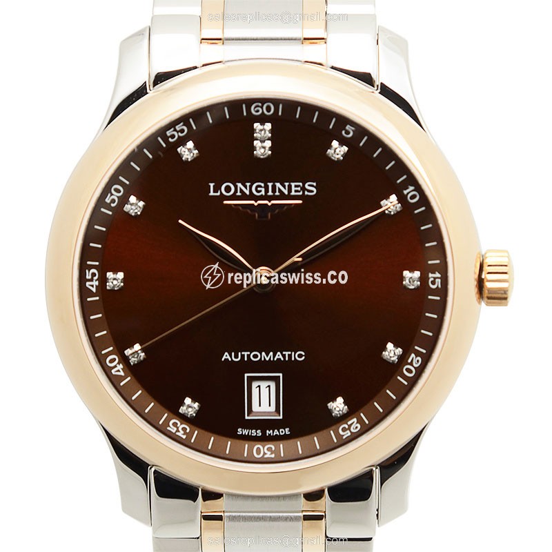 Longines L2.628.5.67.7 Replica - Automatic - Brown Dial - Gold-Plated Case & Strap
