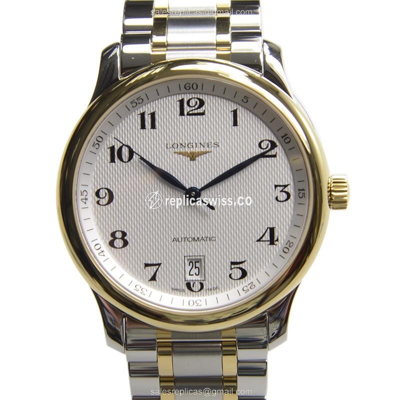 Longines L2.628.5.78.7 Replica - Automatic - 18kt Gold Case - Silver Dial - Luxury  Watch
