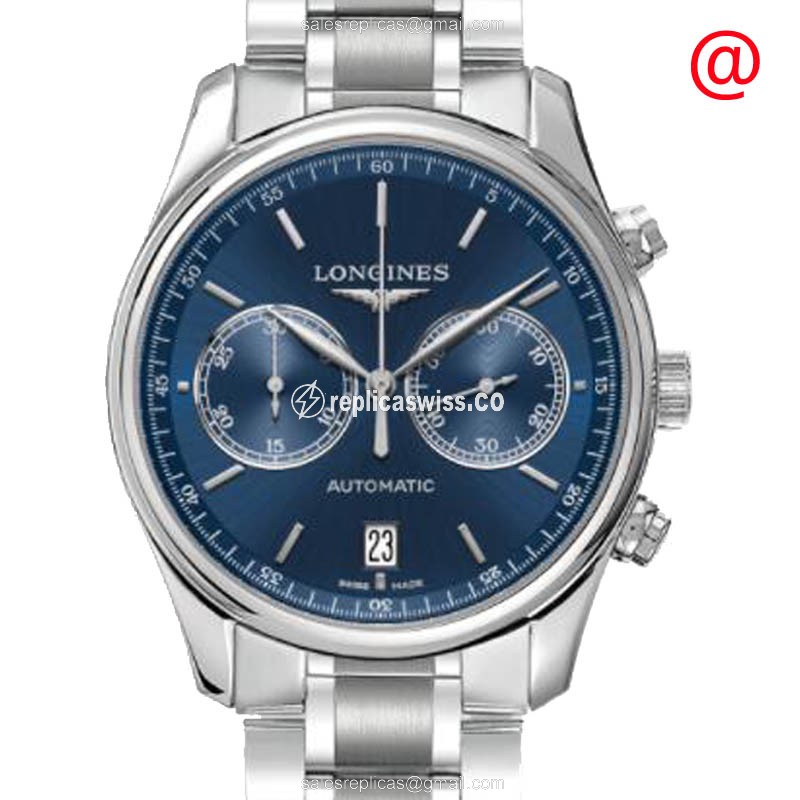Longines Master Replica - Automatic - Steel Case - Blue Dial - Silver Steel Strap - Luxury Replica MASTER Watch