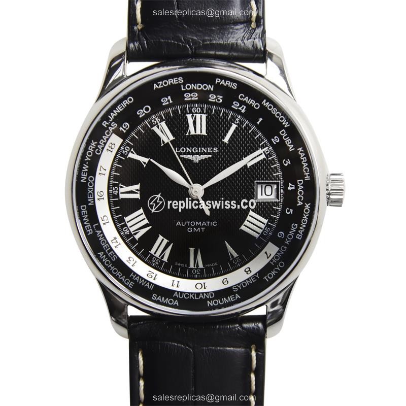 Longines L2.631.4.51.7 Replica - Automatic - Black Dial - Alligator Black - Luxury  Watch