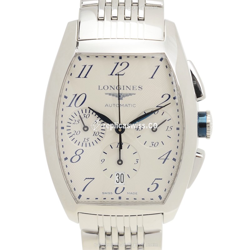 Longines EVIDENZA Replica - Automatic - Stainless Steel - Silver Dial - Steel Strap - Luxury Replica EVIDENZA Watch