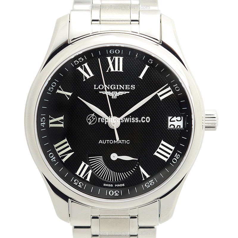 Longines Master Replica - Automatic | Stainless Steel | Black Dial | Silver Clasp