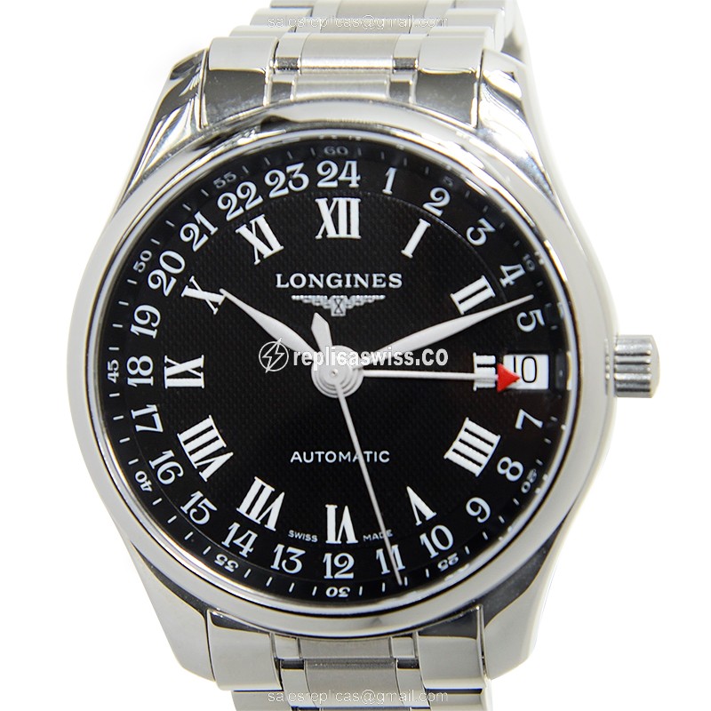 Rolex L2.718.4.51.6 Replica - Automatic - Steel Case, Black Dial, Silver Clasp & Strap - Luxury Replica MASTER Watch