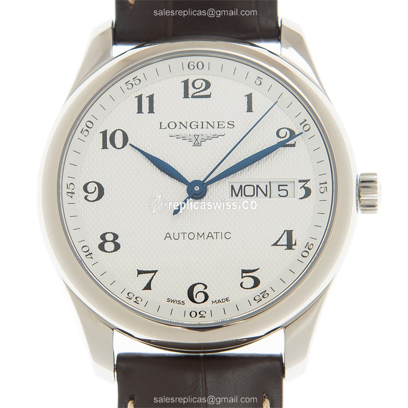 Rolex L2.755.4.78.3 Replica - Automatic - Silver Dial, Leather Strap