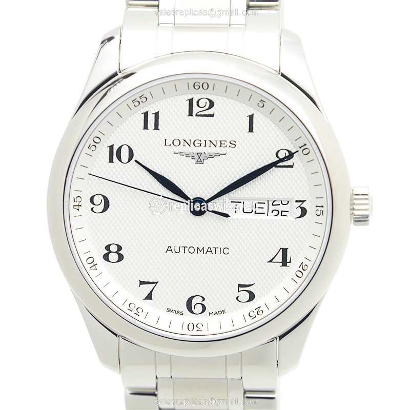 Longines L2.755.4.78.6 Replica - Automatic - Stainless Steel - White Dial, Silver Clasp - Luxury Replica MASTER Watch