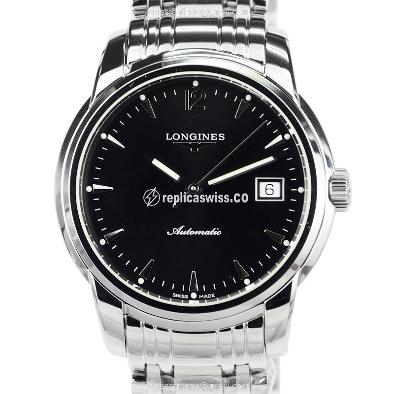 Rolex Saint Imier Replica - Automatic | Steel Case, Black | Silver Clasp - Luxury Replica SAINT IMIER Watch