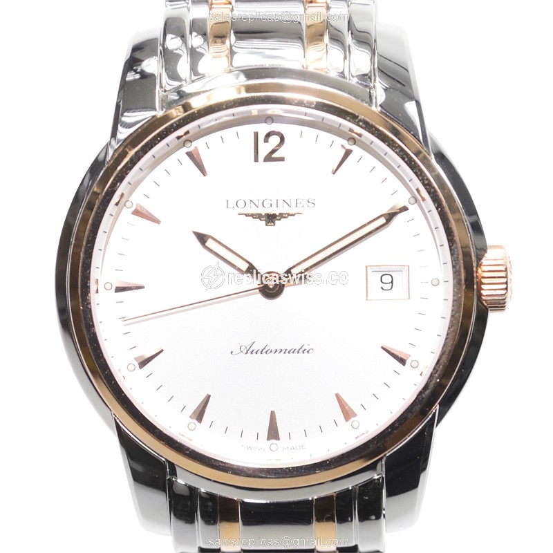 Longines SAINT IMIER Replica - Automatic - 18kt Rose Gold & Steel - Silver Dial - Luxury Replica SAINT IMIER Watch