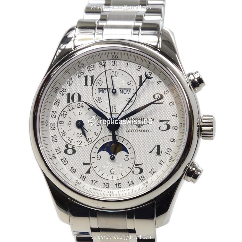Rolex L2.773.4.78.6 Replica - Automatic - Silver Case - Black Dial on Silver Steel Strap - Luxury Replica MASTER Watch