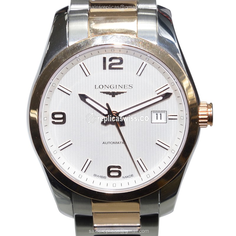 Longines L2.785.5.76.7 CONQUEST CLASSIC Automatic 18kt Rose Gold & Steel - Luxury Replica CONQUEST CLASSIC Watch