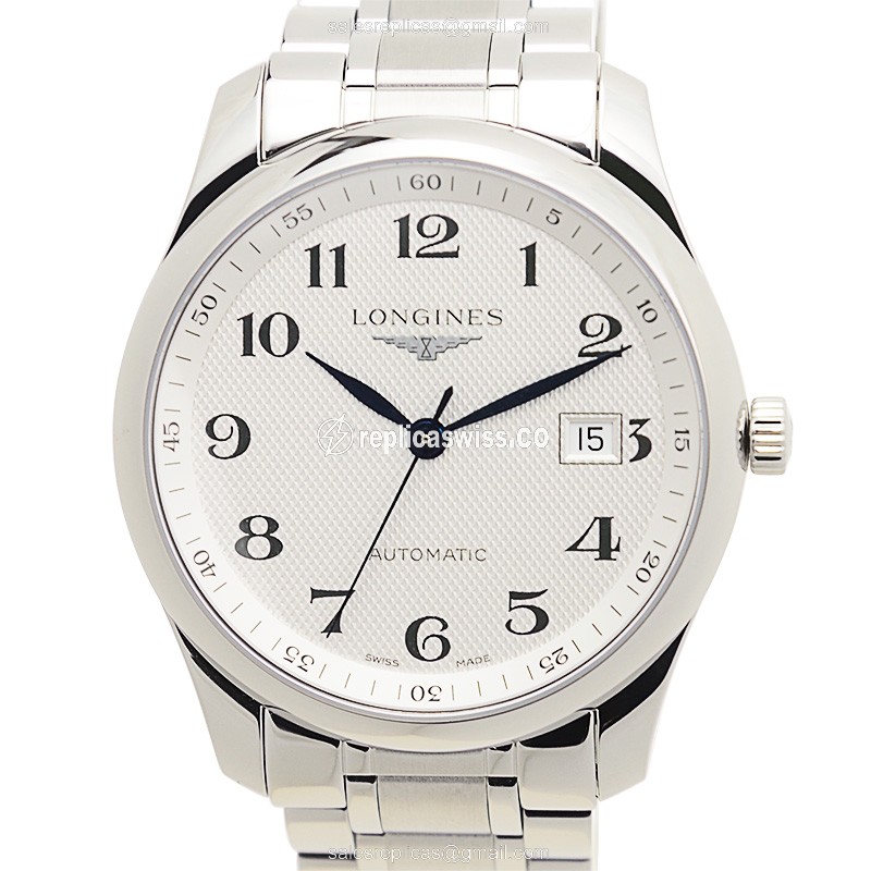 Longines Master Replica - Automatic - Steel - White Dial - Silver Steel Clasp - Luxury Replica MASTER Watch