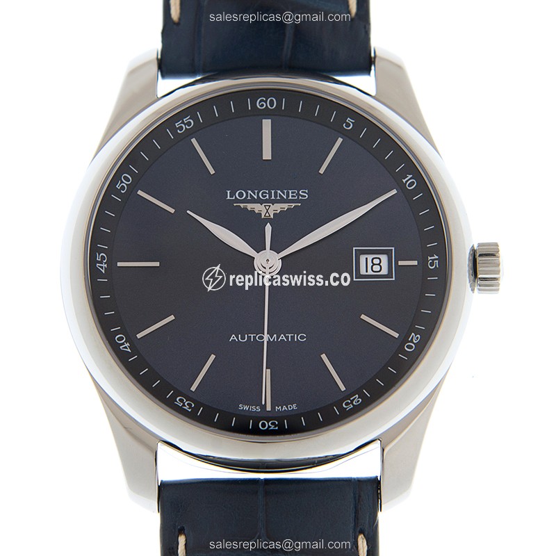 Longines L2.793.4.92.0 Replica - Automatic - Steel Case - Blue Dial, Leather Strap