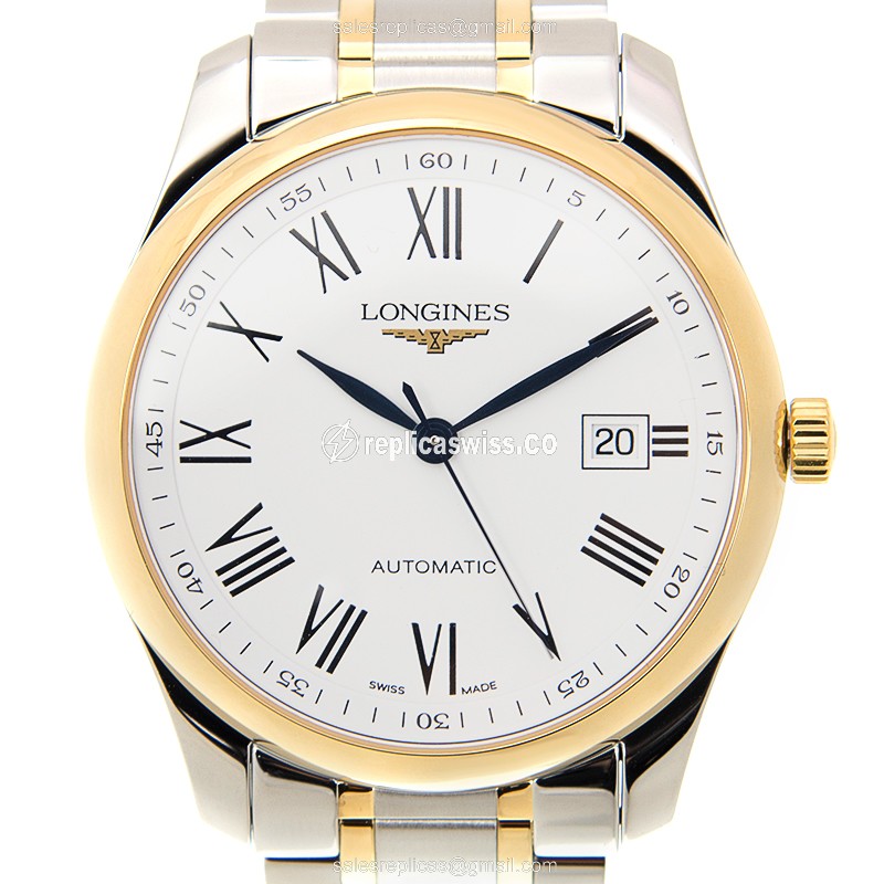 Longines L2.793.5.19.7 Replica - Automatic - 18kt Gold Case - White Dial