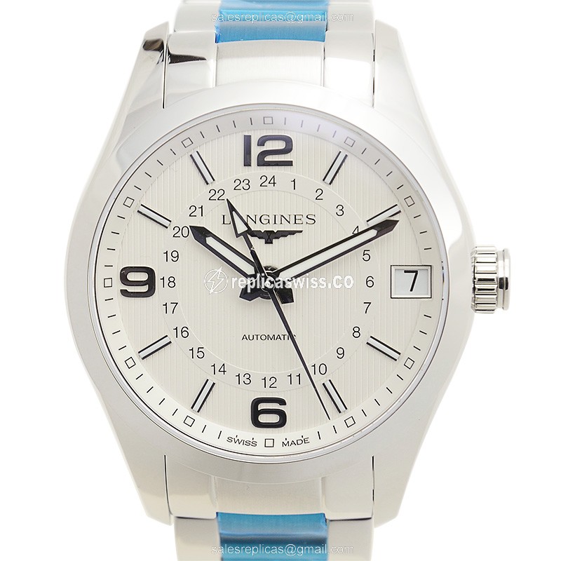 Longines CONQUEST Replica - Automatic - Silver Steel Case - Sapphire Crystal - Silver Strap - Luxury Replica CONQUEST Watch