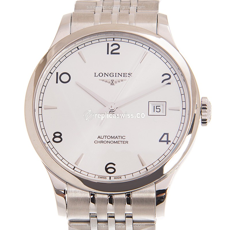 Longines Record Replica - Automatic | Stainless Steel Case | Silver Dial | Clasp & Steel Strap - Luxury Replica RECORD Watch