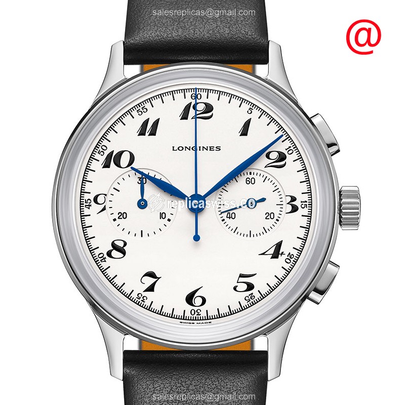 Longines Heritage Replica - Automatic - Stainless Steel Case - Silver Dial - Leather Strap - Luxury Replica HERITAGE Watch