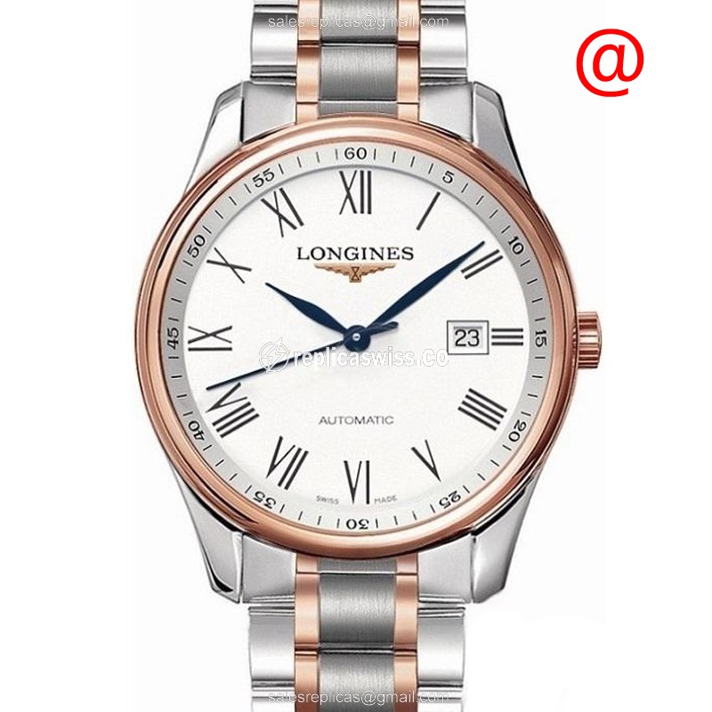 Longines L2.893.5.11.7 Replica - Automatic - 18kt Rose Gold/Steel - White Dial - Luxury Replica MASTER Watch