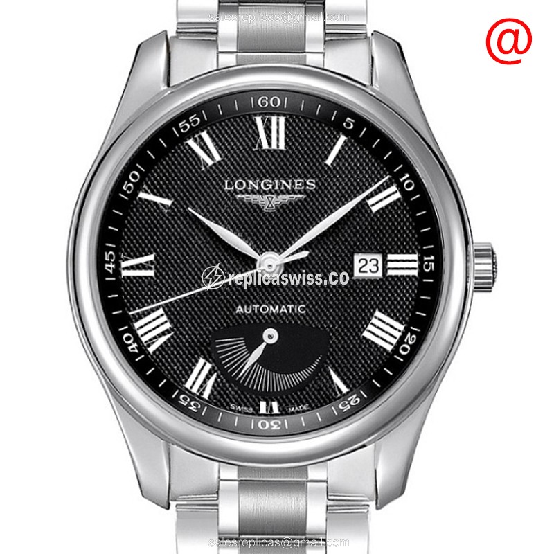Longines L2.908.4.51.6 Replica | Automatic | Steel Case | Black Dial | Silver Clasp - Luxury Replica MASTER Watch