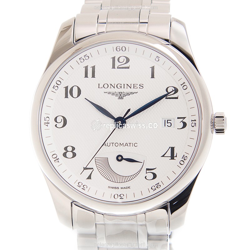 Longines Master Replica - Automatic - Steel - Silver Dial - Silver Strap - Luxury Replica MASTER Watch