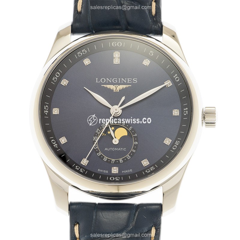 Longines Master Automatic - Steel Case, Blue Dial, Blue Alligator Strap