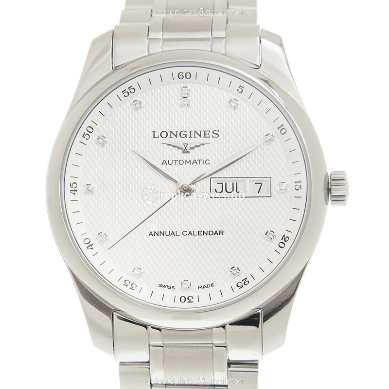 Rolex L2.910.4.77.6 Replica - Automatic - Steel Case, White Dial on Silver Steel Strap - Luxury Replica MASTER Watch
