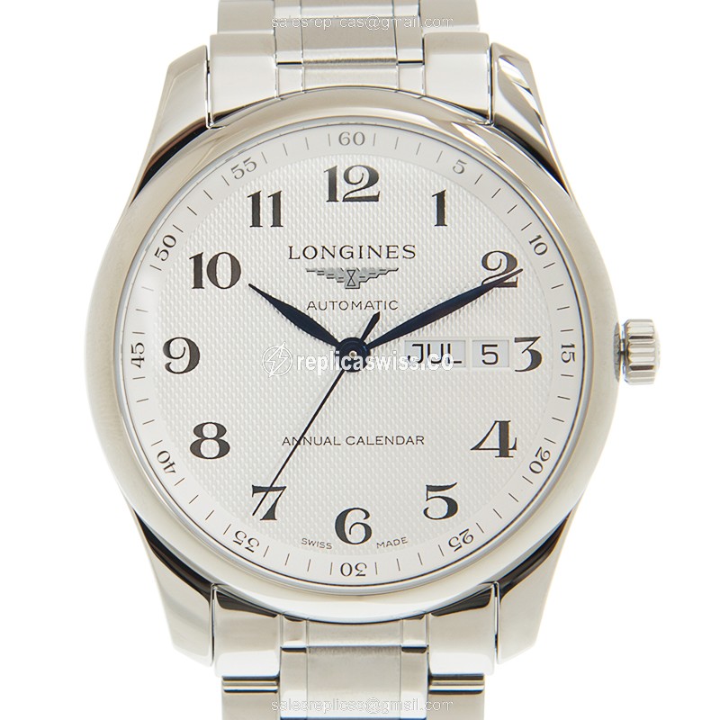 Longines L2.910.4.78.6 Replica - Automatic - Silver Case - Silver Dial - Luxury Replica MASTER Watch