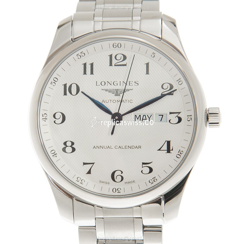 Longines L2.920.4.78.6 Replica - Automatic - Silver Case, Dial - Steel Strap - Luxury Replica MASTER Watch