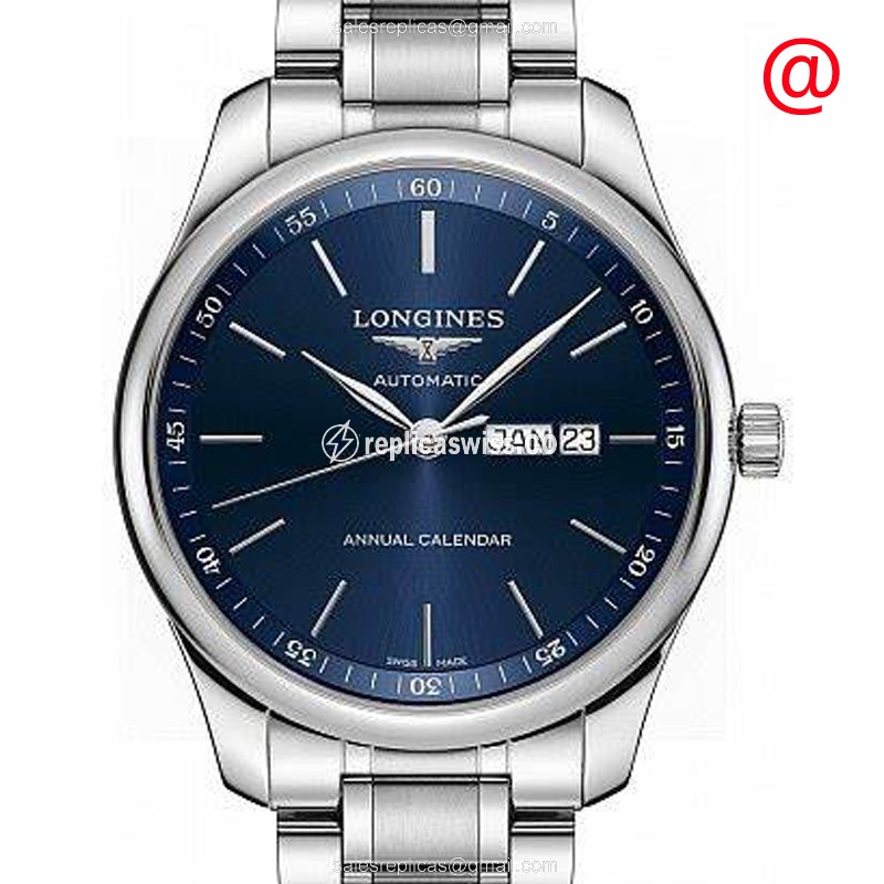 Longines L2.920.4.92.6 Replica - Automatic - Steel Case - Blue Dial - Silver Strap - Luxury Replica MASTER Watch