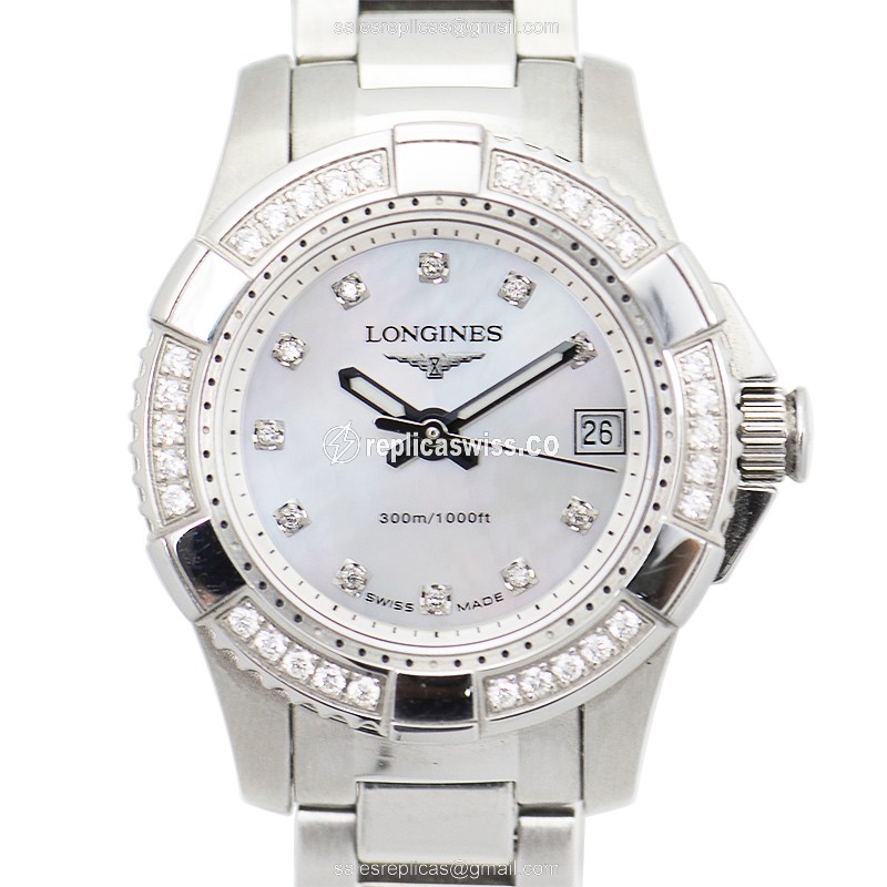 Longines CONQUEST Quartz - Silver Dial - Stainless Steel Case - Silver Strap