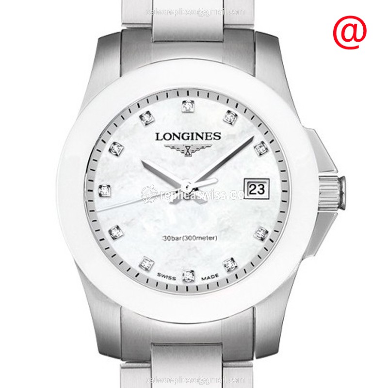 Longines CONQUEST Replica - Quartz - White Dial - Steel Case - Silver Strap - Clasp - Luxury Replica CONQUEST Watch