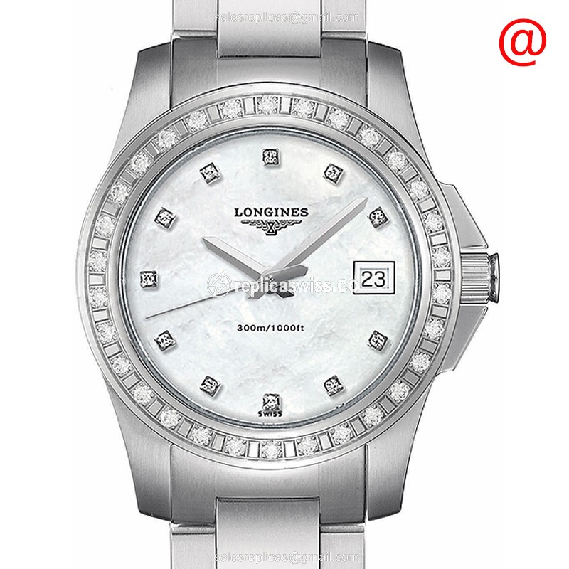Longines CONQUEST Quartz - White Dial, Steel Case, Silver Clasp - Luxury  Watch