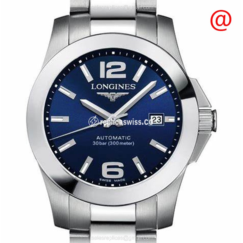 Longines Conquest Automatic Replica - Steel Case - Blue Dial - Silver Strap - Luxury Replica CONQUEST Watch