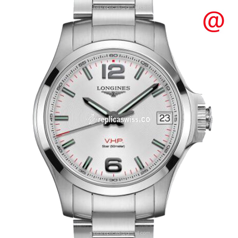 Longines CONQUEST Replica - Quartz - Stainless Steel Case - Silver Dial - Luxury Replica CONQUEST Watch