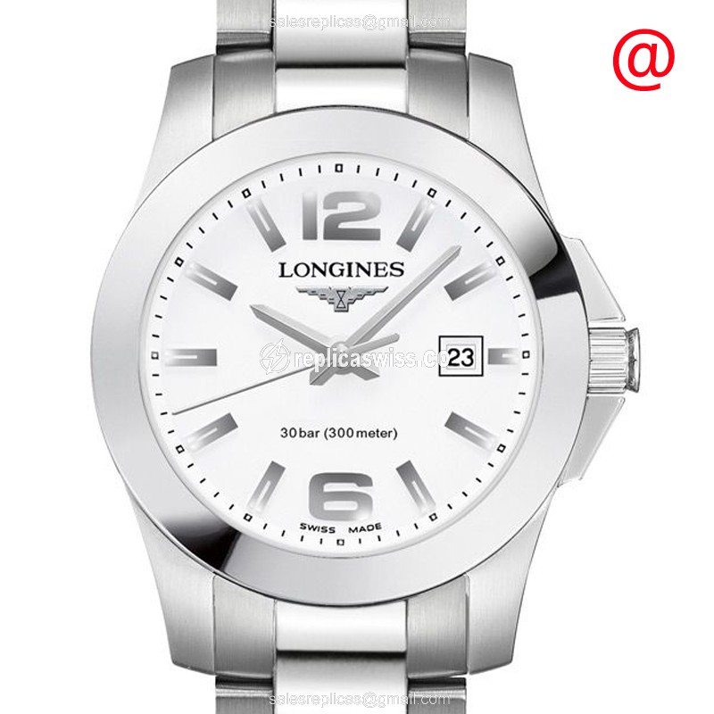 Longines Conquest Replica - Quartz - Silver Dial on Steel Strap - Luxury Replica CONQUEST Watch