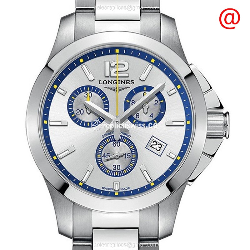 Longines CONQUEST Quartz Replica - Silver Dial - Steel Case & Band - Clasp - Luxury Replica CONQUEST Watch