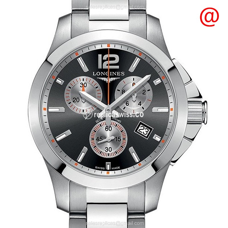 Longines CONQUEST Quartz - Stainless Steel Case, White Dial - Silver Steel Strap - Luxury Replica CONQUEST Watch