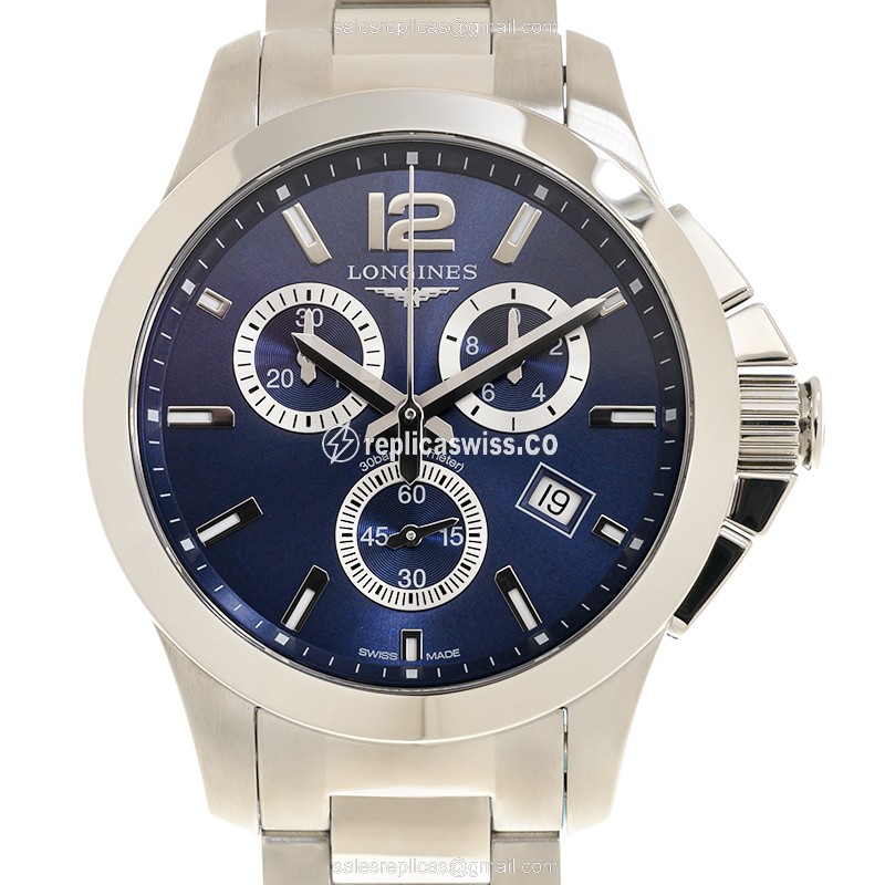 Longines CONQUEST Quartz - Blue Dial - Steel Case - Silver Steel Strap - Luxury Replica CONQUEST Watch