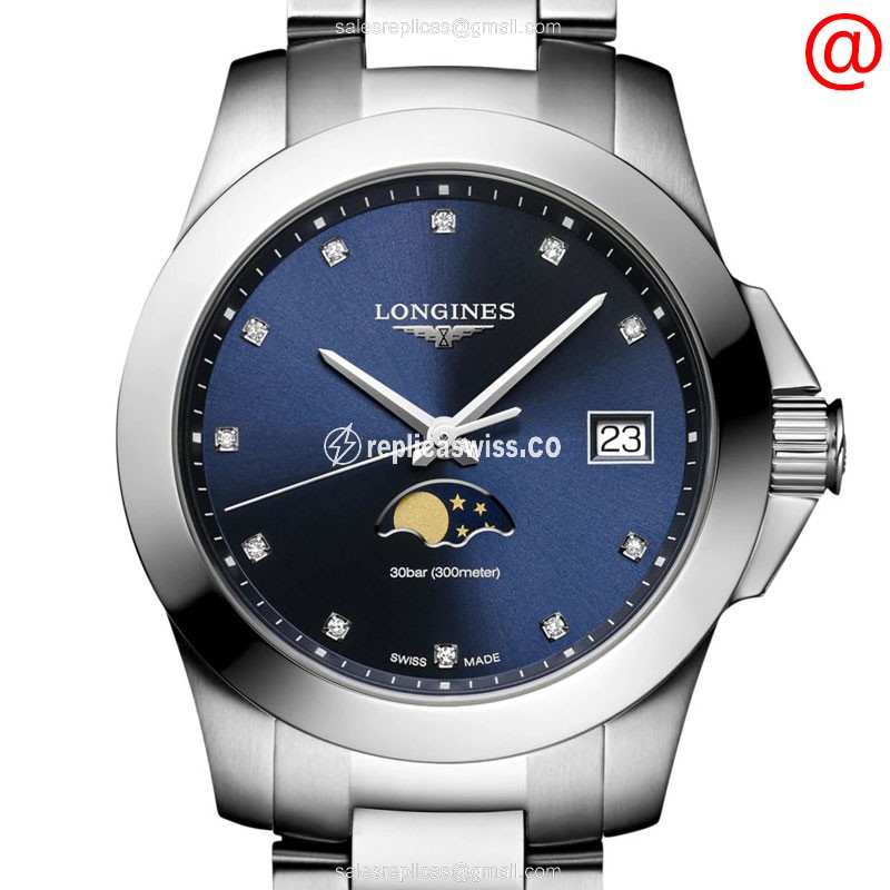 Longines CONQUEST Quartz - Blue Dial - Steel Case - Silver Steel Strap - Luxury Replica CONQUEST Watch