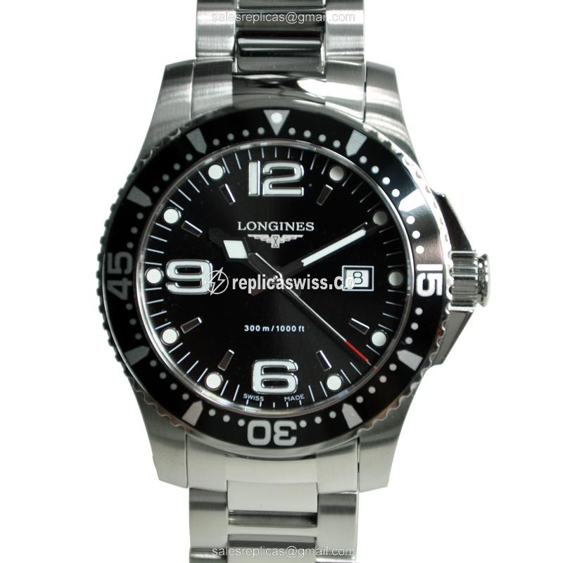 Longines Conquest Replica - Quartz - Steel - Black Dial