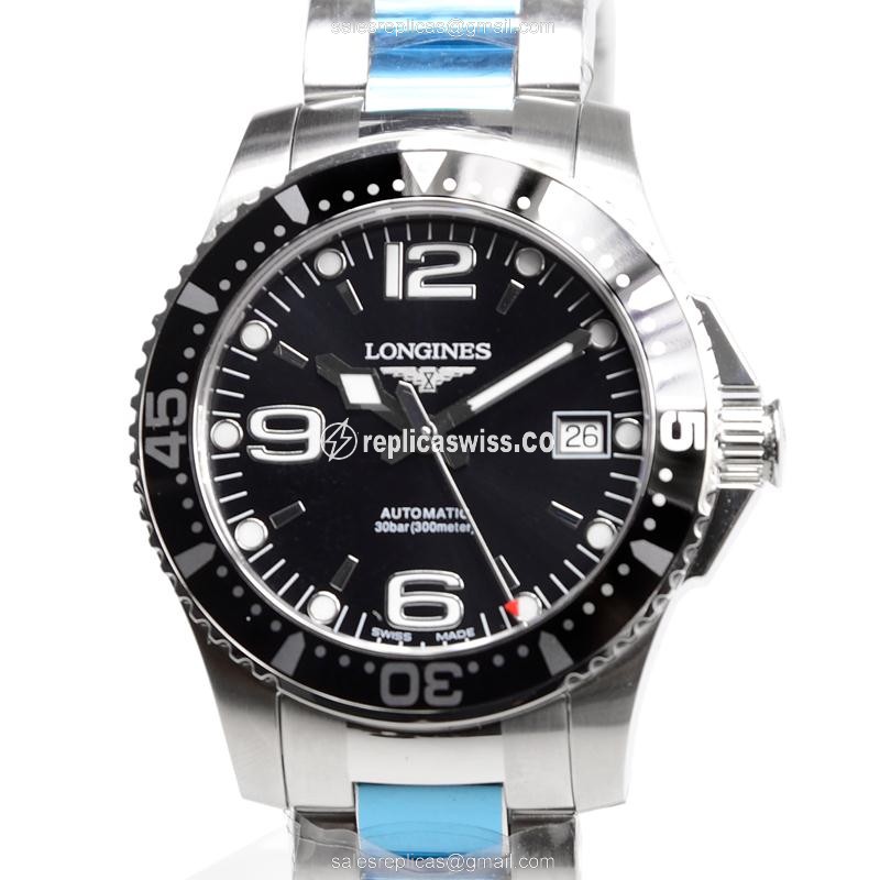 Longines Conquest Replica - Automatic - Black Dial on Steel - Luxury Replica CONQUEST Watch
