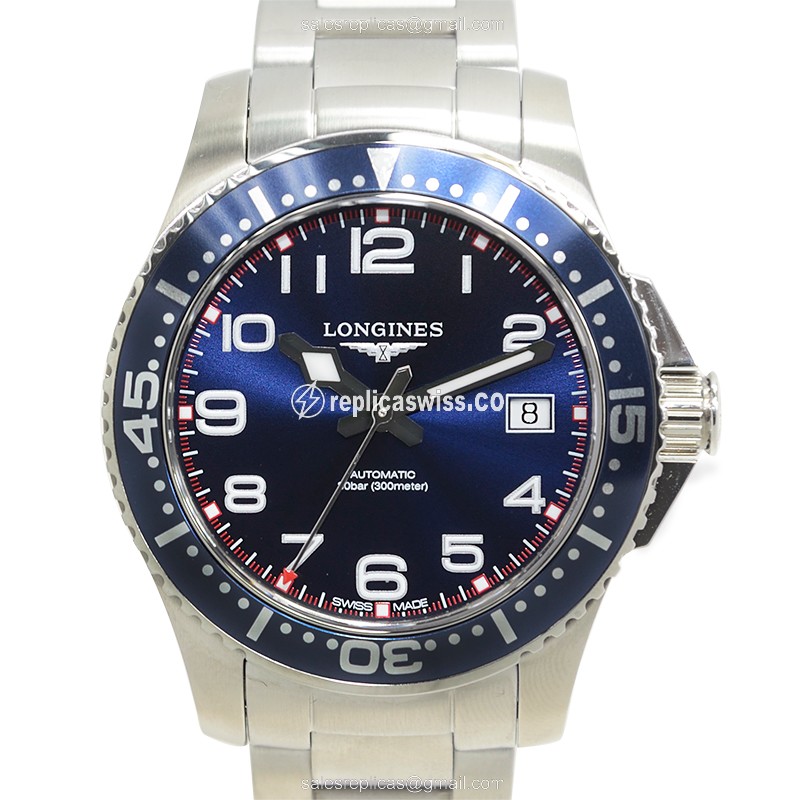 Longines CONQUEST Replica - Automatic - Steel Case - Blue Dial on Silver Strap