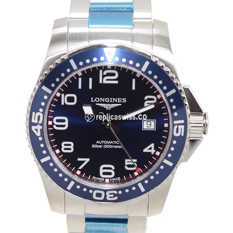 Longines Conquest Replica - Automatic - Steel Case - Blue Dial, Silver Clasp
