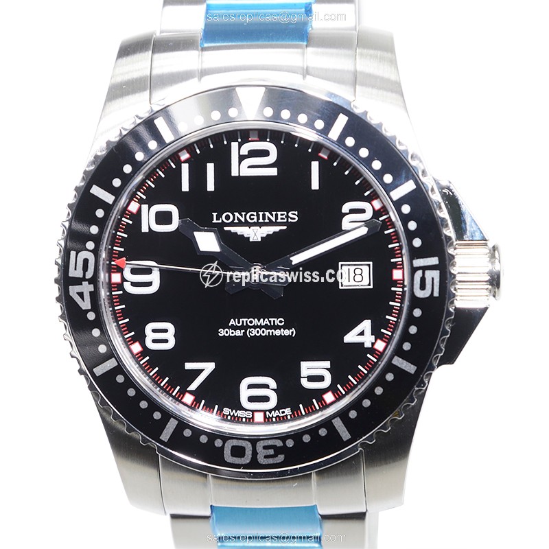 Longines CONQUEST Automatic - Black Dial, Silver Steel Case, Sapphire Crystal