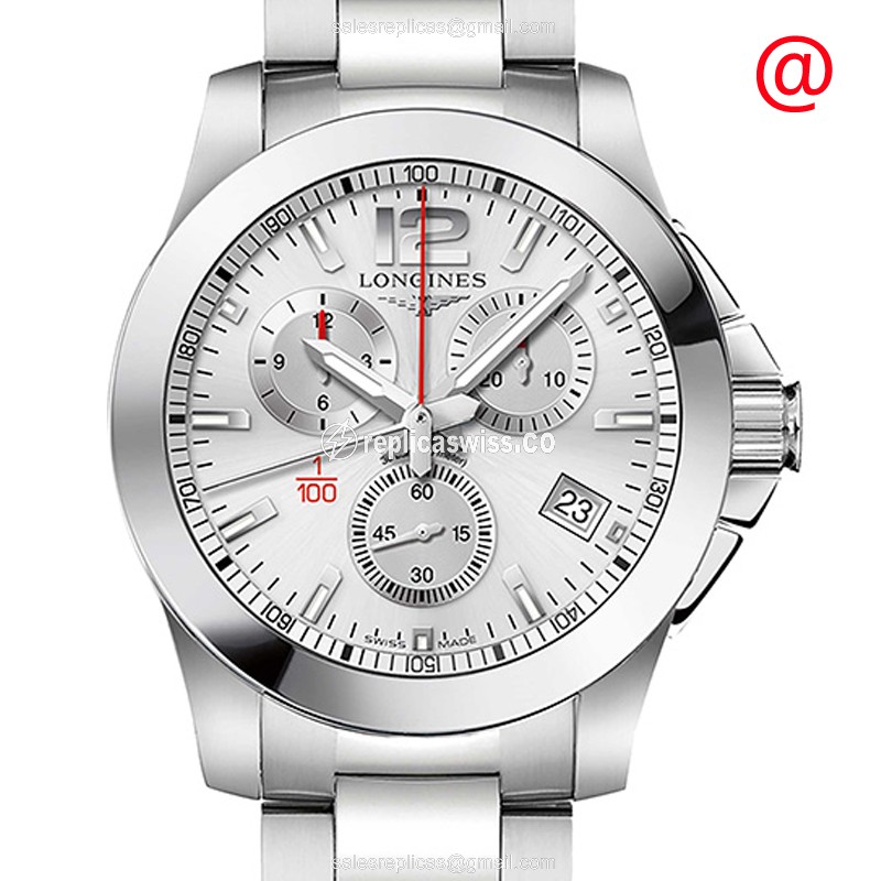 Longines Conquest Quartz Replica - Steel Case, Silver Dial on Silver Strap - Luxury Replica CONQUEST Watch