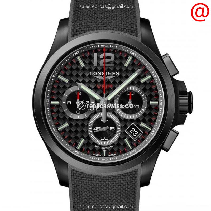 Rolex Conquest Quartz Replica - Black Dial on Rubber Strap