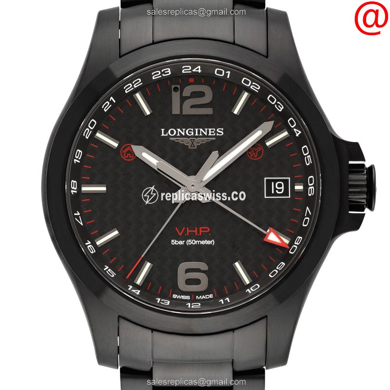 Longines Conquest Replica - Quartz - Stainless Steel - Black Dial - Luxury Replica CONQUEST Watch