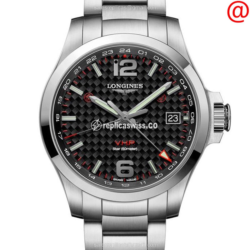 Longines Conquest Replica Watch, Quartz, Steel, Black Dial - Luxury Replica CONQUEST Watch