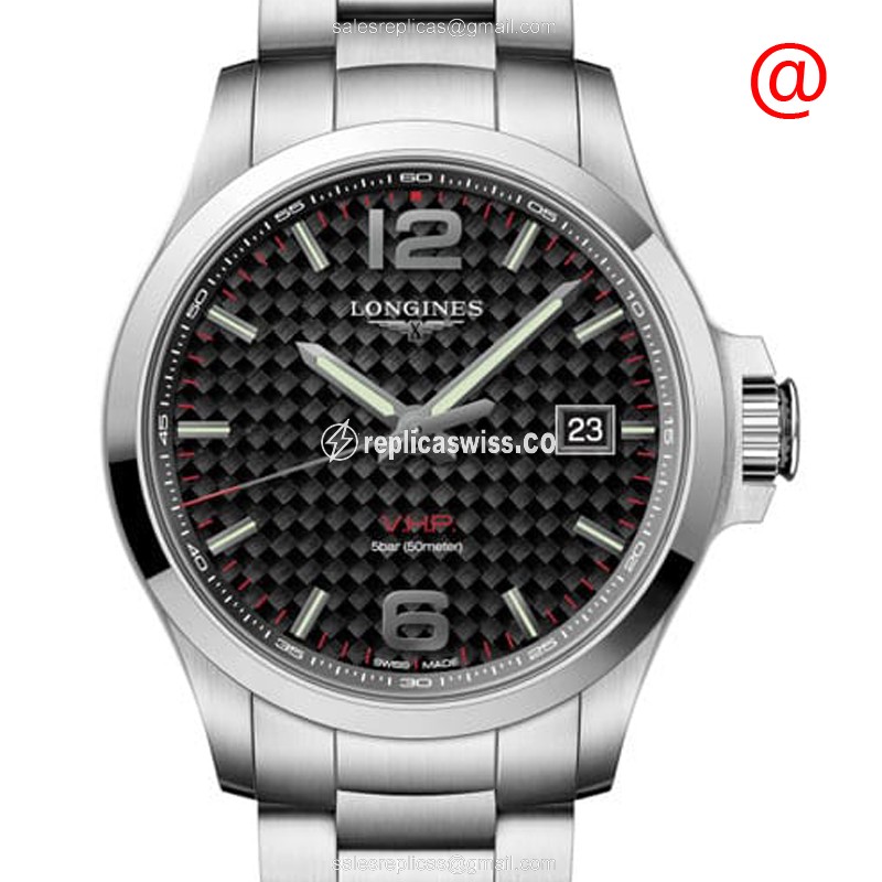 Longines CONQUEST Quartz Replica - Steel Case, Gray Dial - Silver Steel Strap