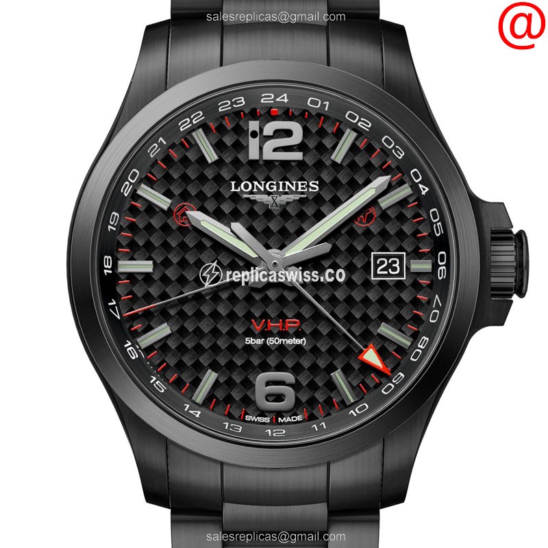 Longines Conquest Quartz - Black Steel Case | Dial | Black Band - Automatic - Luxury Replica CONQUEST Watch